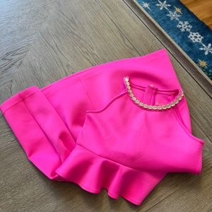 Girls Lily Pulitzer Pink with gold trim dress